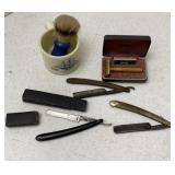 Vtg Straight Razors & Shaving Kits