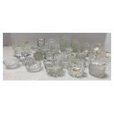 Vtg & Modern Crystal Round Salt cellars