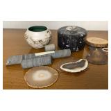 Horse Hair Pottery, Stone Trinket Box