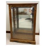 Oak Glass Front Display Cabinet