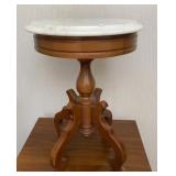 Marble Top, Mahogany Base Table by Victorian