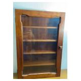 Hand Crafted Cherry Wall Hanging Display Cabinet