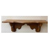Oak Wall Mount Shelf 33x8x12