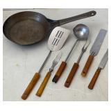 Vtg Wheeling Royal Pressed Steel Skillet