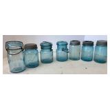 Antique Blue Ball & Atlas Pint Canning Jars