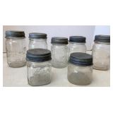 Antique Pint & Half-Pint Canning Jars with Zinc