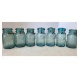 Antique Blue Ball Qt Bail Top Canning Jars