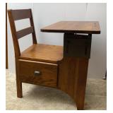 Antique Oak School Desk