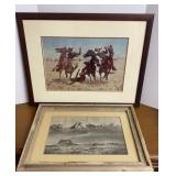 Fredric Remington & Grand Tetons Framed Prints