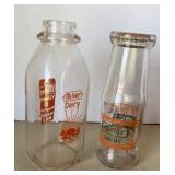 Antique Miller Pint Milk Bottles