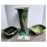 Roseville, severely damaged, & Hull Pottery