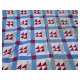 Quilt, hand & machine sewn, soiled