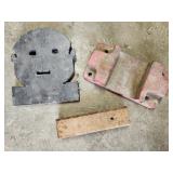 Cast Iron pieces, (3),