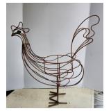 Wire Chicken Plant Holder,