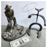 Cowboy Statues, One out of Horseshoes