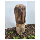Wood carved Mushroom  25" tall