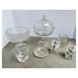 Glass compote & covered compote