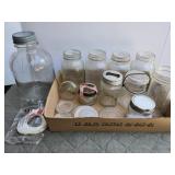 Canning jars, extra glass lids