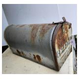 Metal Vintage Mail Box with flag