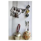 Wind Chimes, cow, bird houses