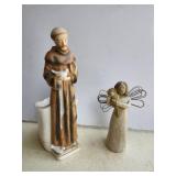 ST. Francis planter, Willow Tree Angel