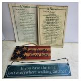Signs & sayings, wood & metal