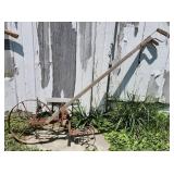 Garden Plow - antique, 16" diameter wheel