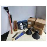 Automotive ice scrapers, flares