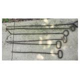 Fireplace or stove fire pokers (6)