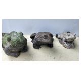 Frogs (3) Concrete, Resin, sprinkler fountain