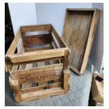 Wood Crate & Tray,  Advertising on crate