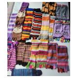 Socks, divided toes, bright colors