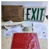 Exit Sign, NEW, red or green letters