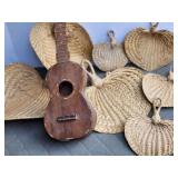Woven Tropical Fans & Uke (not playable)