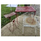 Wire mesh patio tables (3)