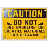 Caution DO NOT Use Gasoline Metal Sign