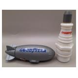 Good-Year Blimp & Champion Spark Plug Avon Bottles