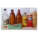 Quaker State Motor Oil Glass Bottle & Amber