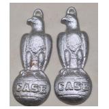 2 Case "Old Abe" Cast Aluminum Pendants