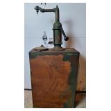 Lubester Oil Tank w/Hand Crank, Vintage