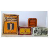 Packard Bulb, Goodrich & Westinghouse Tins