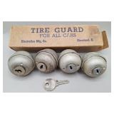 4 Locking Tire Guards For All Cars, Vintage