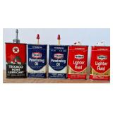 Texaco Household Oil & Lighter Fluid Cans