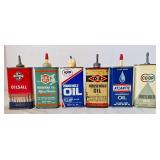 6 Household Oil Cans, Vintage
