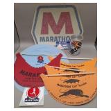Marathon Can Radio, Stickers, Paper Visors