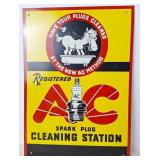 AC Spark Plug Cleaning Station Advertising Sign