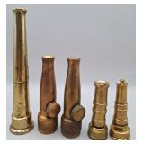 5 Brass Hose Nozzles