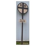 Rail Road & Multiple Crossing Signs, Vintage