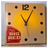 Big Red Electric Wall Clock
