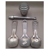 Marathon Aluminum Tongs, Measure Cup & Scoops